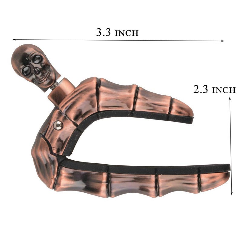 Koldot Guitar Capo Skull Capo for Acoustic and Electric Guitar Skeleton Head Ukulele Capo for Banjo Mandolin Bass and Classical Guitar Comes with 5 Picks - Image 1